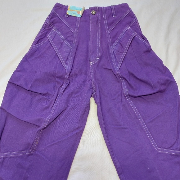 Liason Vintage NWT Purple Super High Rise Parachute Pants, 7 - Picture 2 of 10